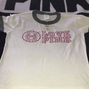 Victoria Secret Pink classic Ringer Tee